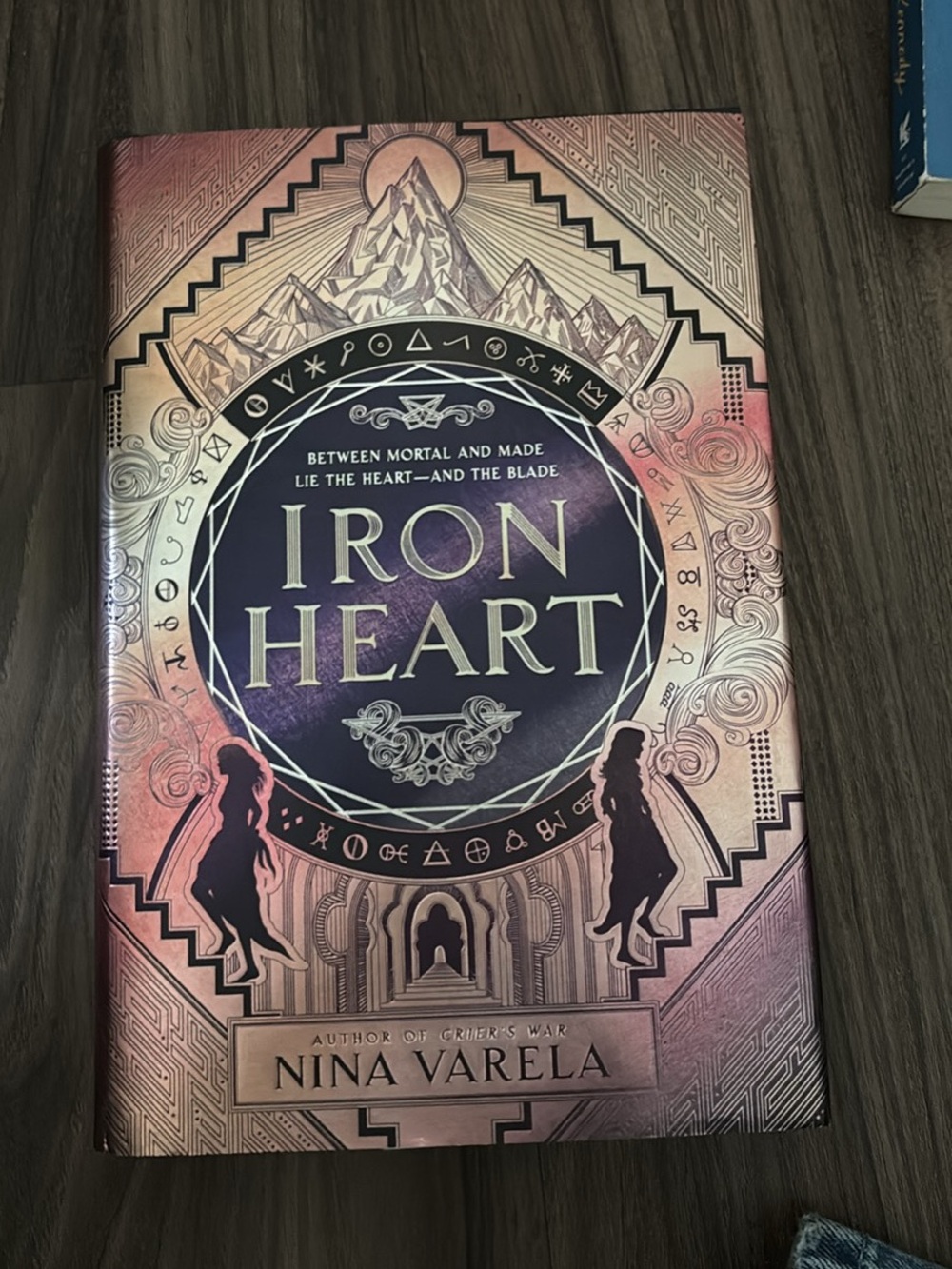 Iron Heart by Nina Varela — Pink/Purple Hardcover Fantasy Novel